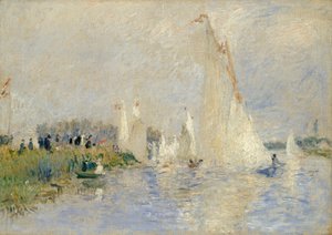 Regatta in Argenteuil, 1874 door Pierre Auguste Renoir